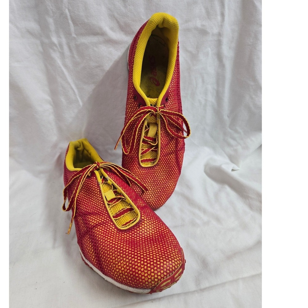 Asics Gel-Diode 4 Track Field Shoes Red Yellow Running Spikes US 8 EUR 41.5